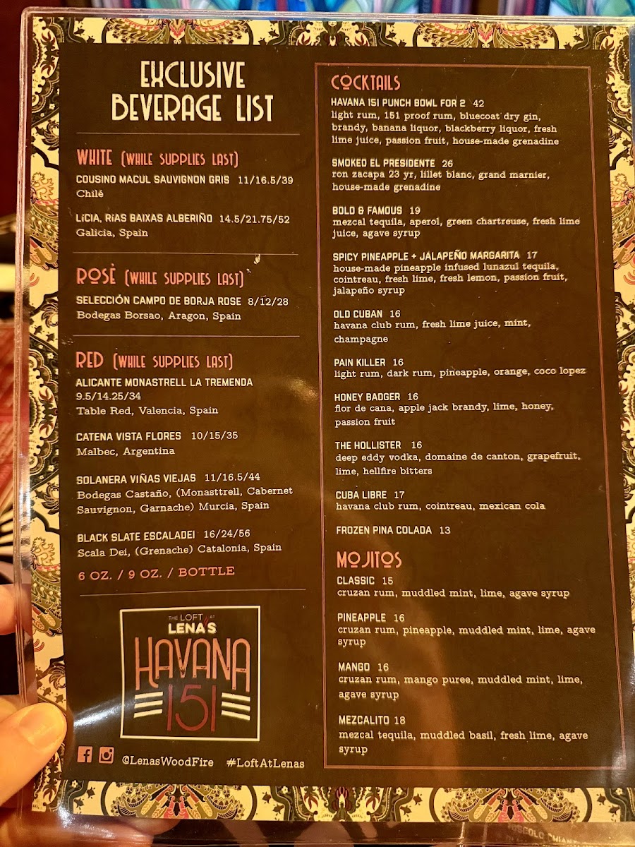 Menu Lena's Wood-Fired Pizza & Tap - Italian Cuisine-1