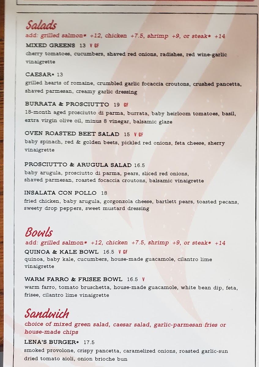 Menu Lena's Wood-Fired Pizza & Tap - Italian Cuisine-7